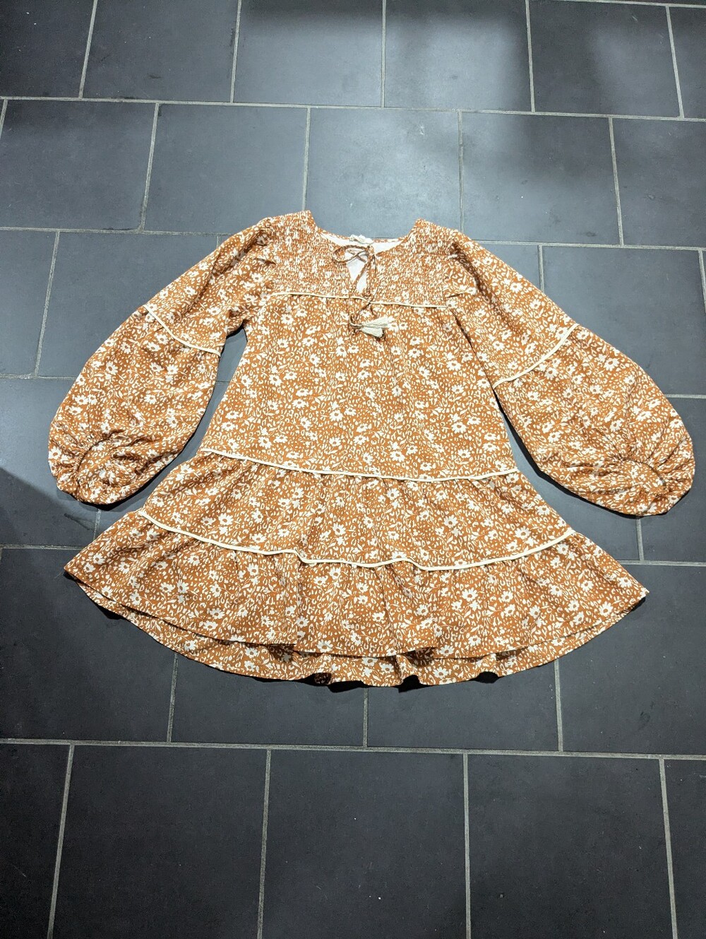 boho floral mini dress